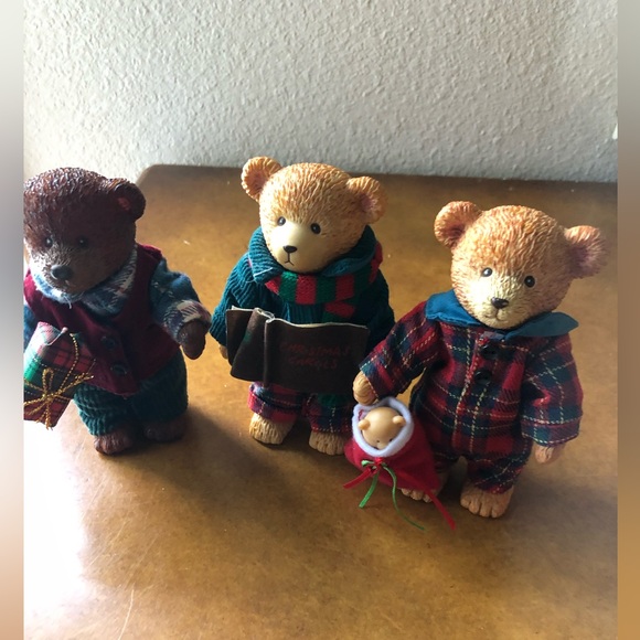 5 For $25 VTG: RUSS BERRIES *POSEABLE* Plastic Teddy Bear Figurines - Picture 1 of 6